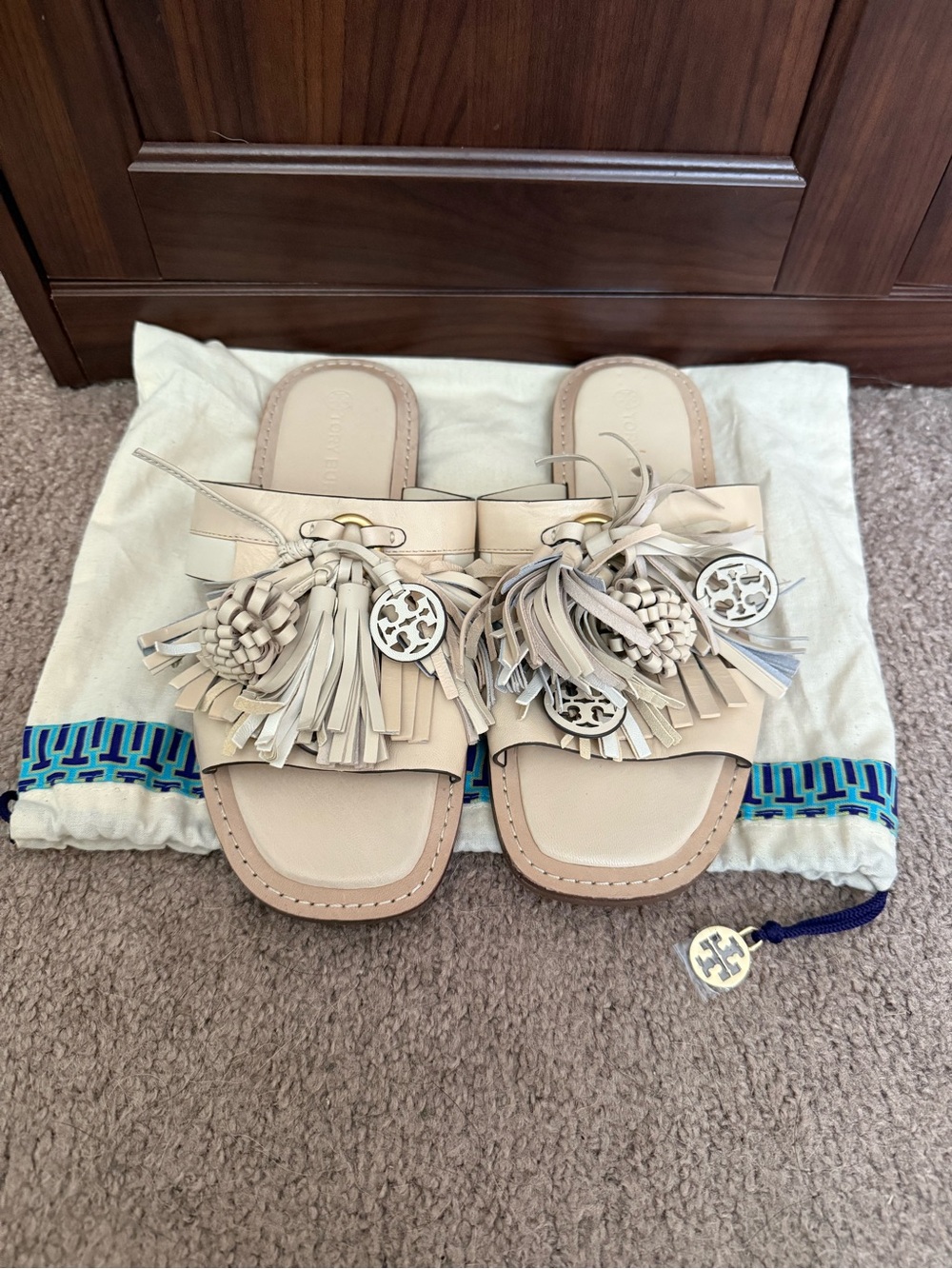 Tory Burch Tassel Slide Sandals